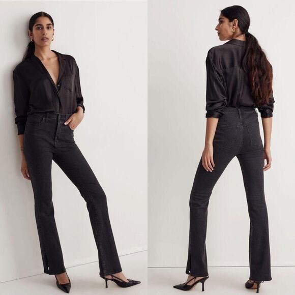 Madewell black THE ROADTRIPPER SKINNY FLARE Jeans size 27 cotton blend - Picture 1 of 11